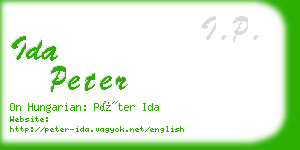 ida peter business card